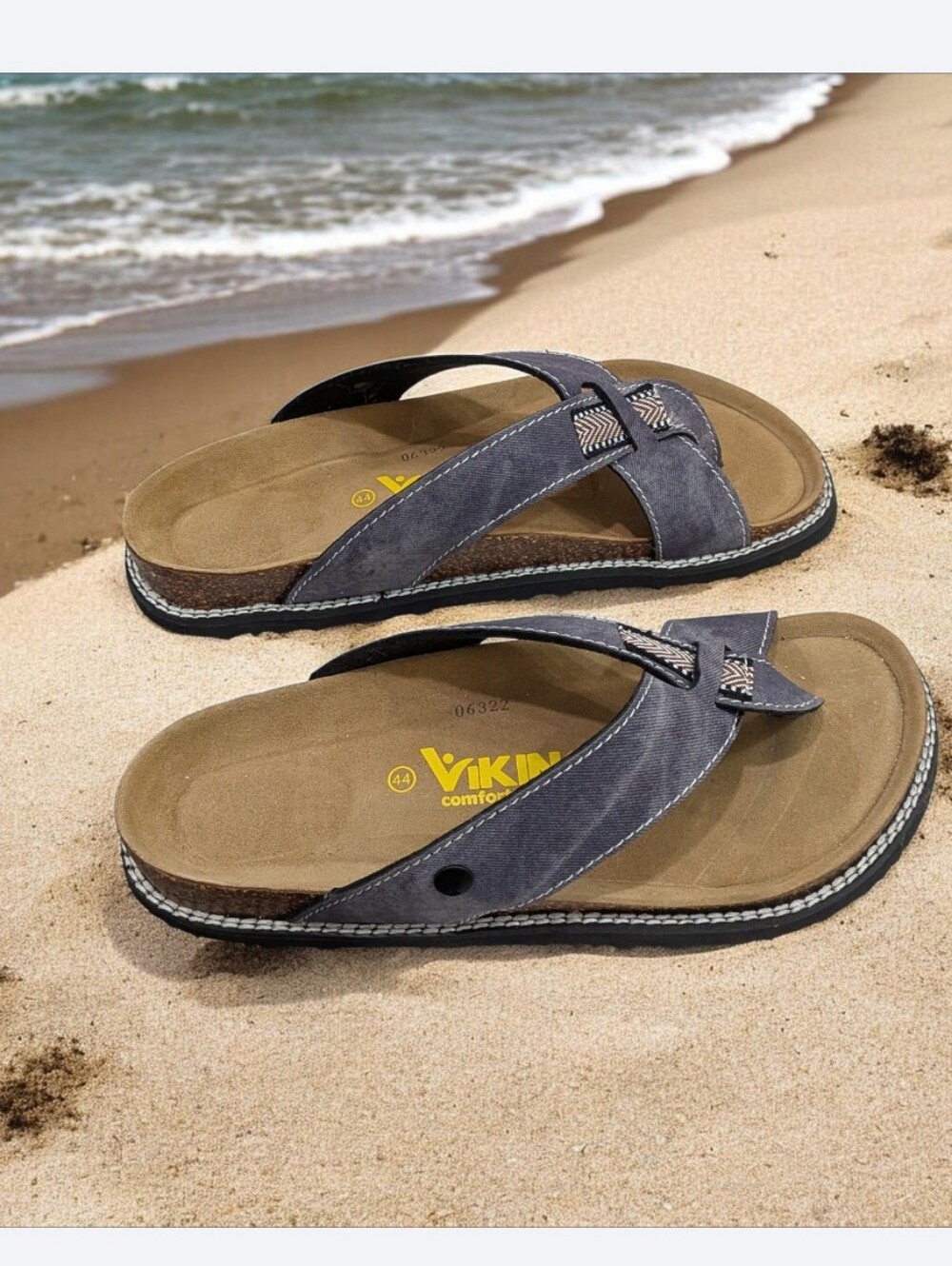 Men's Or Women's Viking NEW Size 44UK: Gray Suede Flip Flop Sandals
